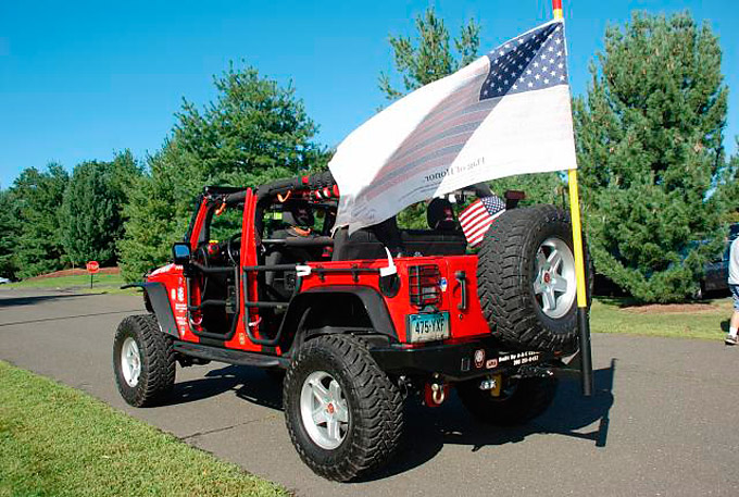 Never Forget "343" Jeep Wrangler - Derby, CT - Flag of ...