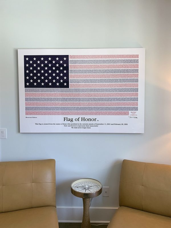 flag of honor aluminum flag living room